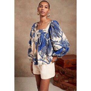 Banana Republic Square Neck
Tropical Floral Blouse